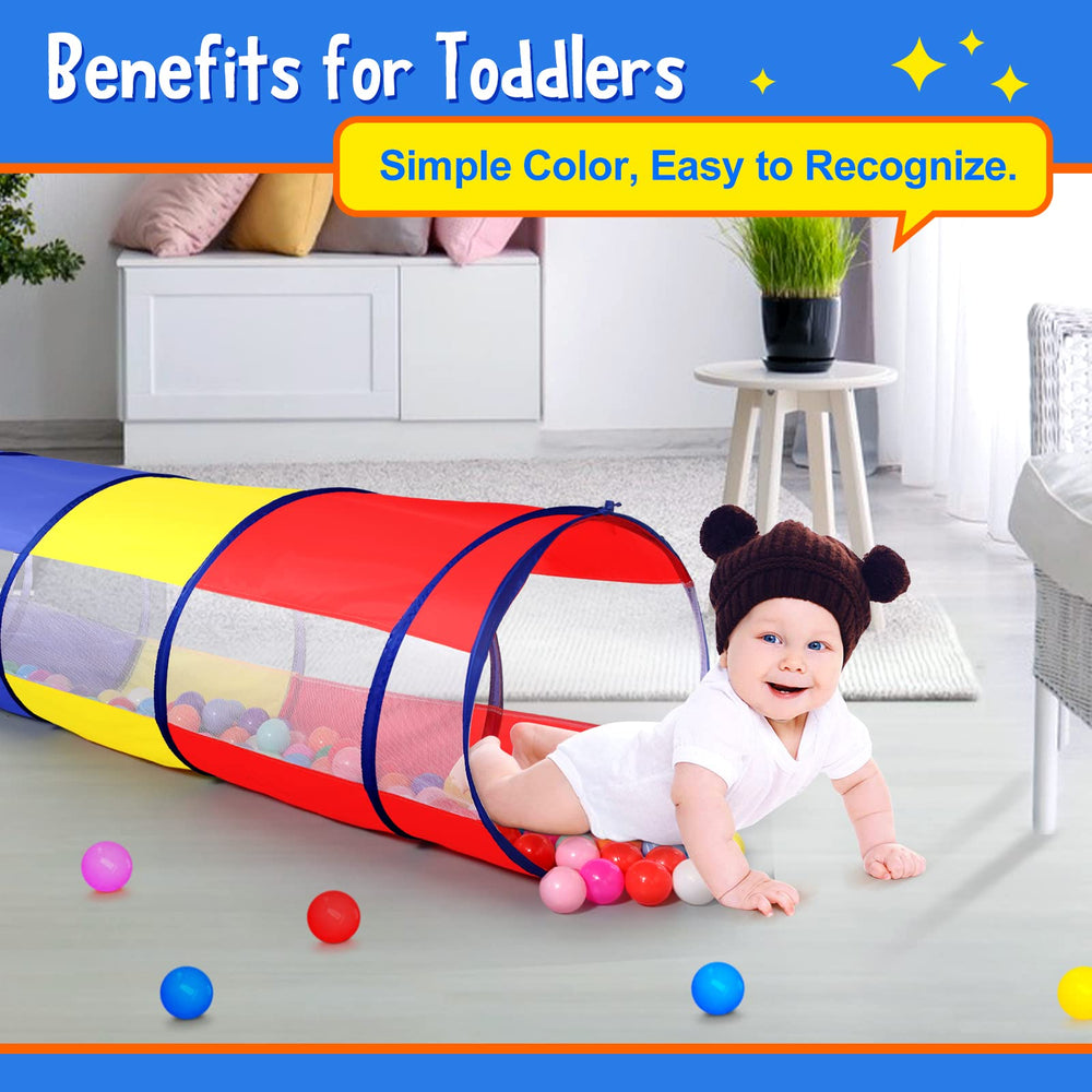 SweHouse Kids Play Tunnel showing mesh sides for visibility and airflow.