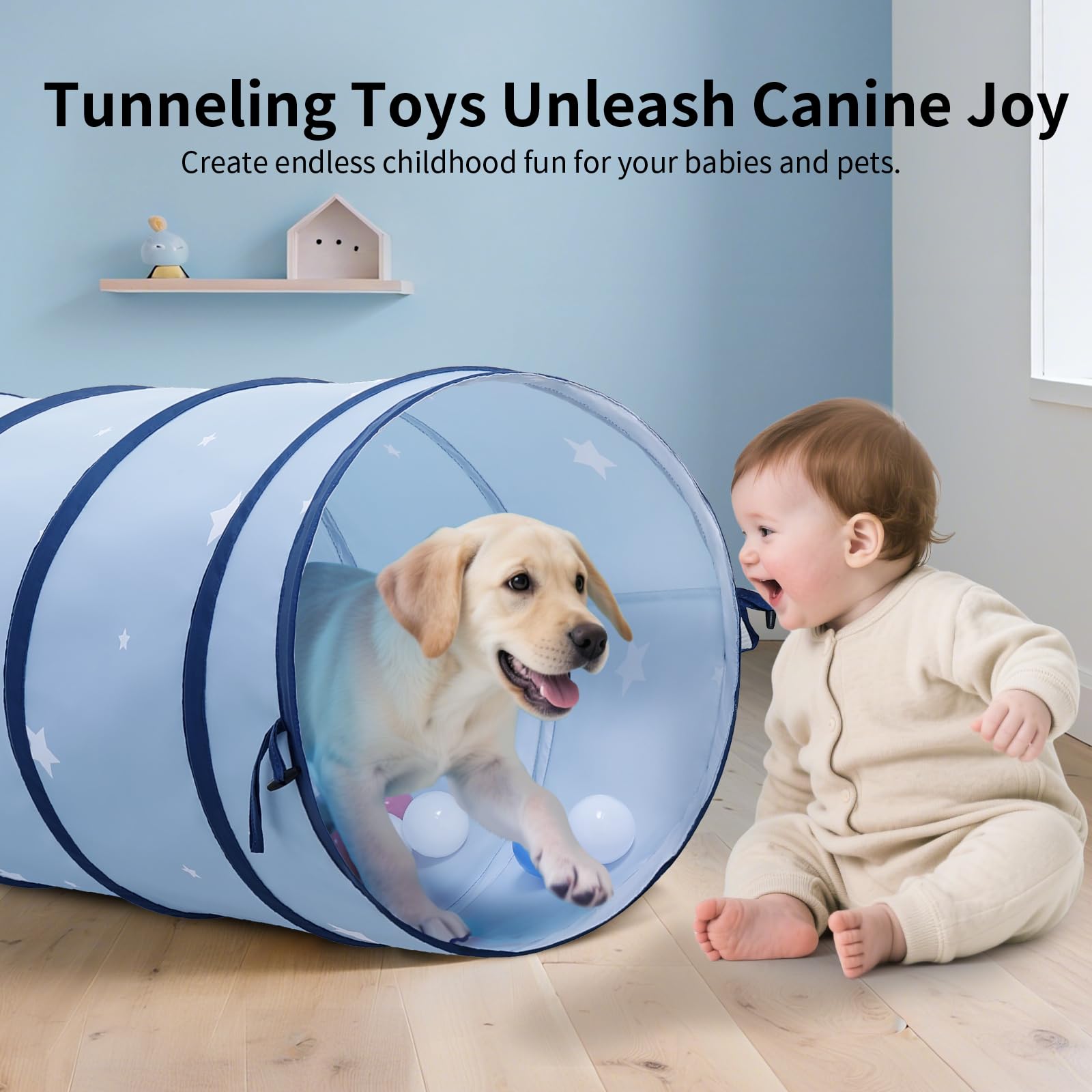 Durable SweHouse tunnel construction withstands hours of playtime and rough use.