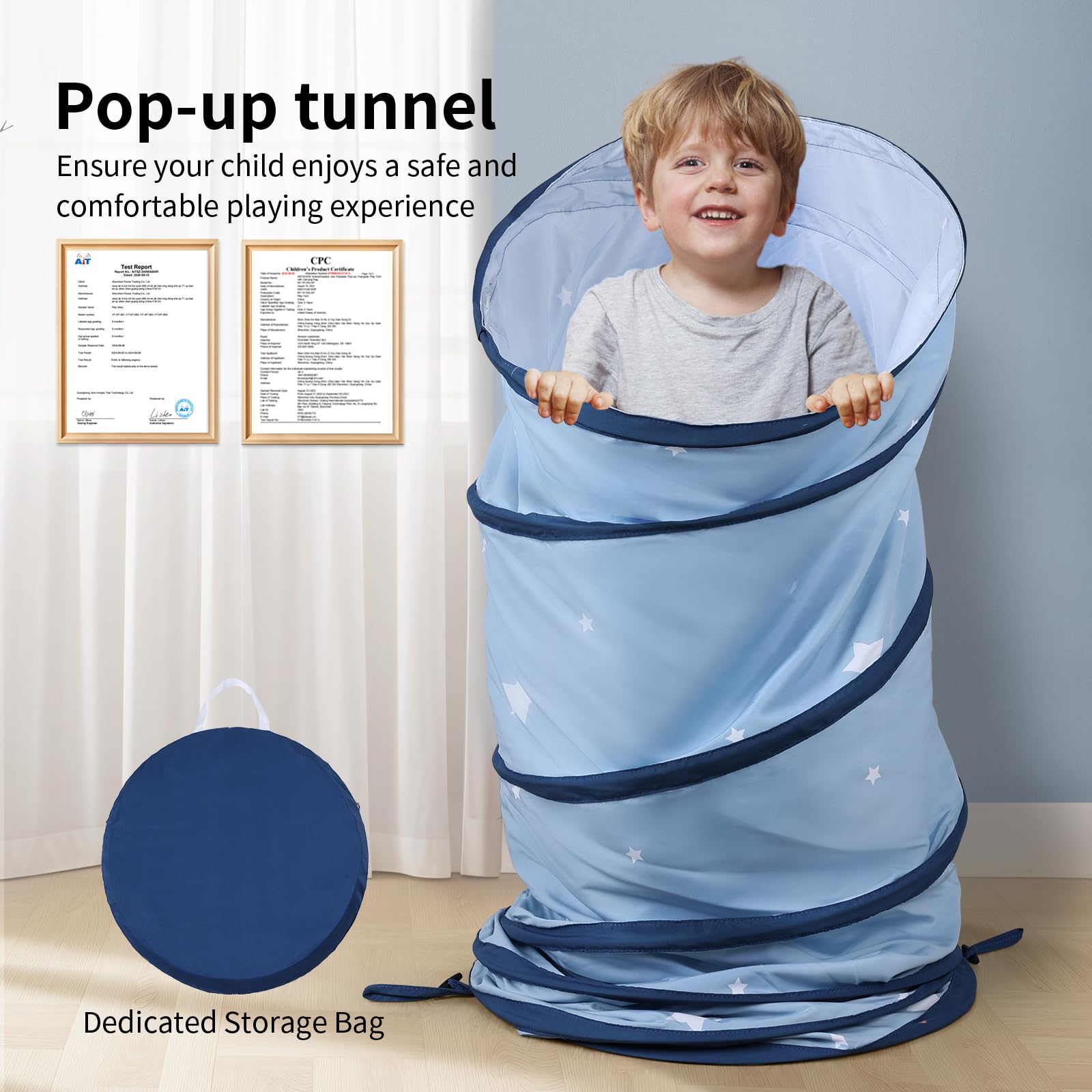 SweHouse Peachskin Tunnel outdoors ready for backyard adventures and easy setup.
