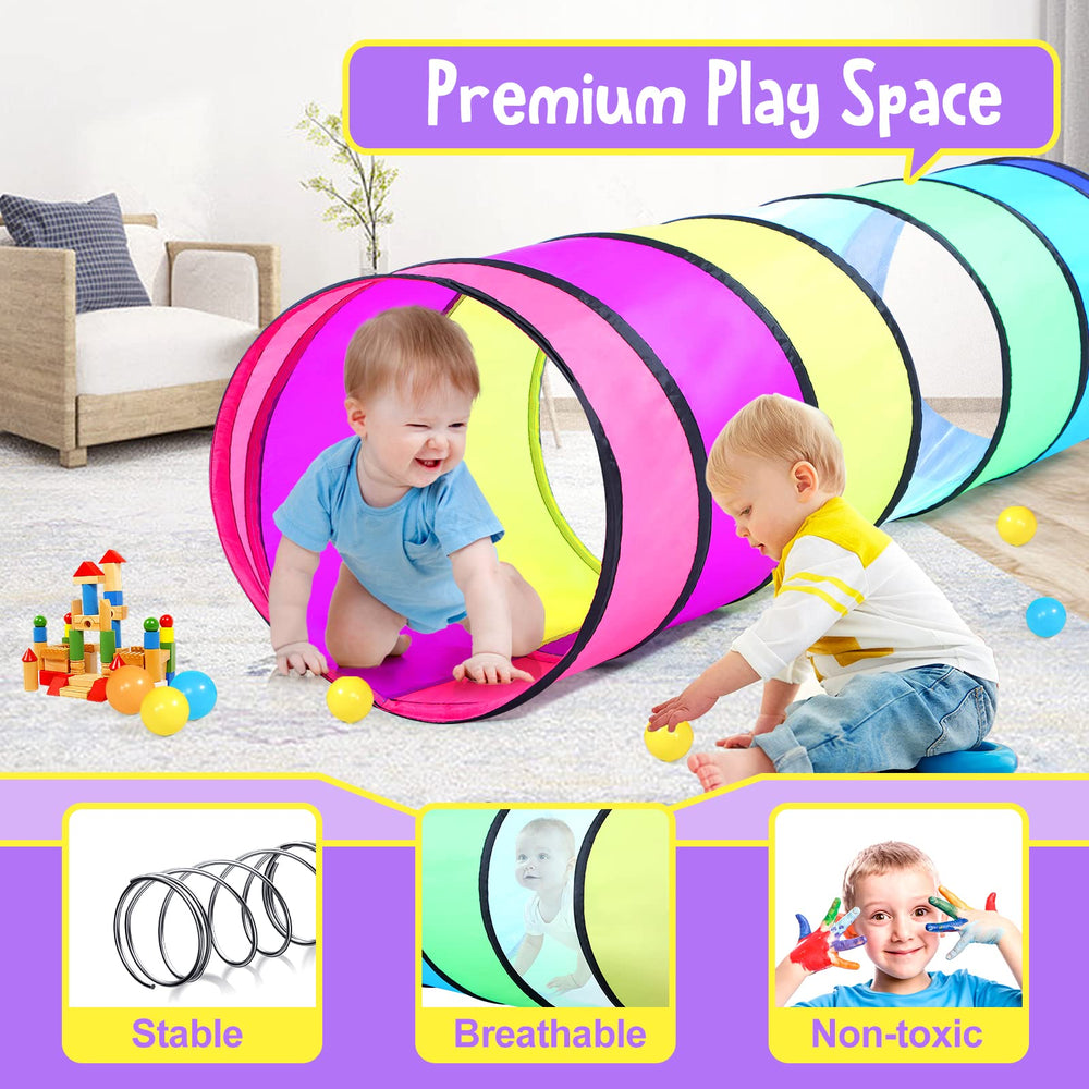 SweHouse pet-friendly rainbow tunnel suitable for cats and dogs.