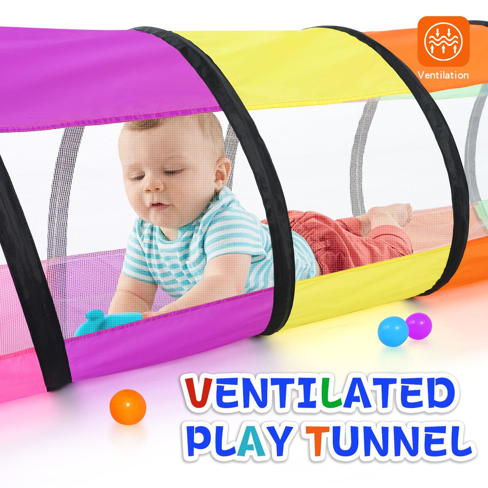 SweHouse pop-up tunnel for kids folds compactly for travel and storage