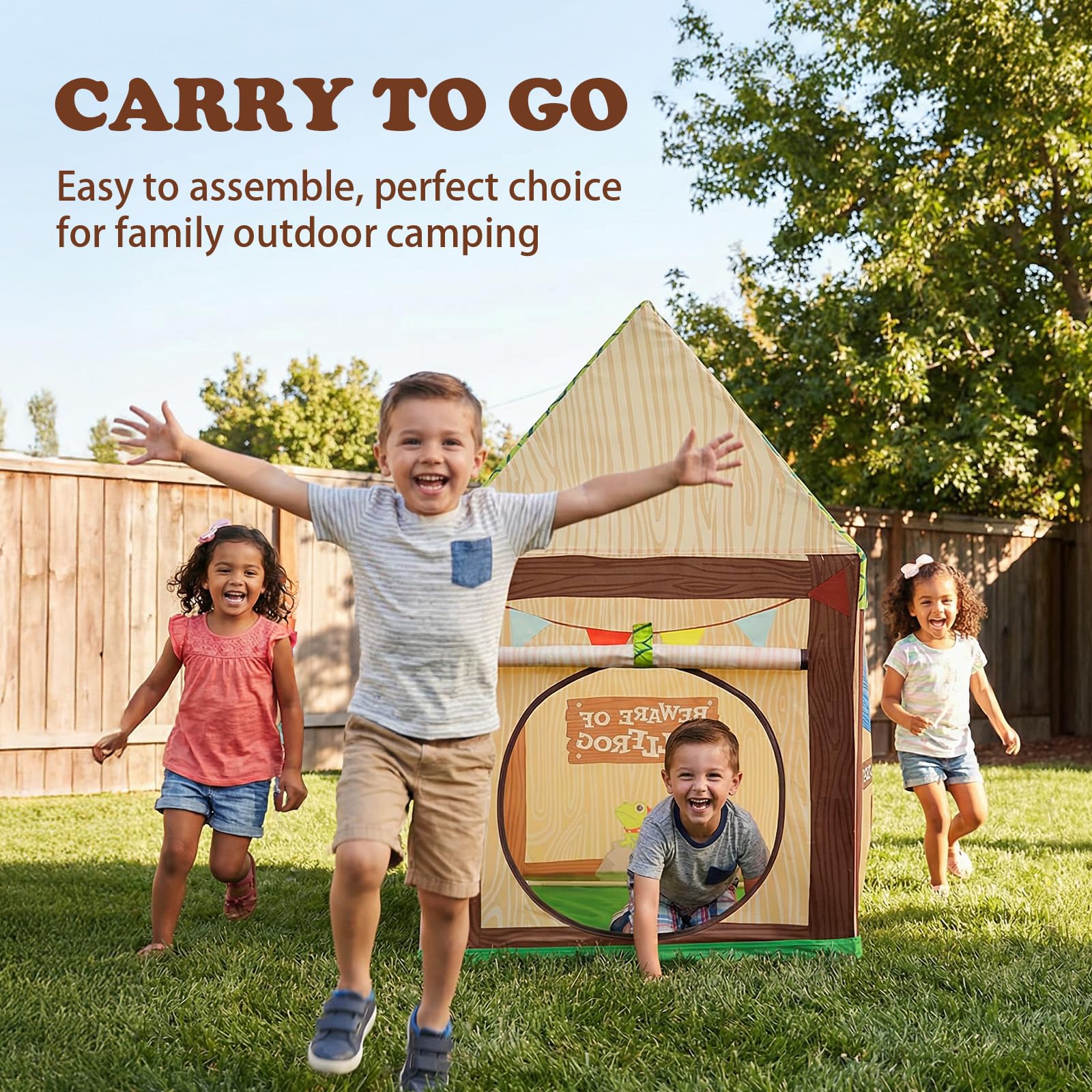 SweHouse portable kids tent suitable for indoor and outdoor adventures.