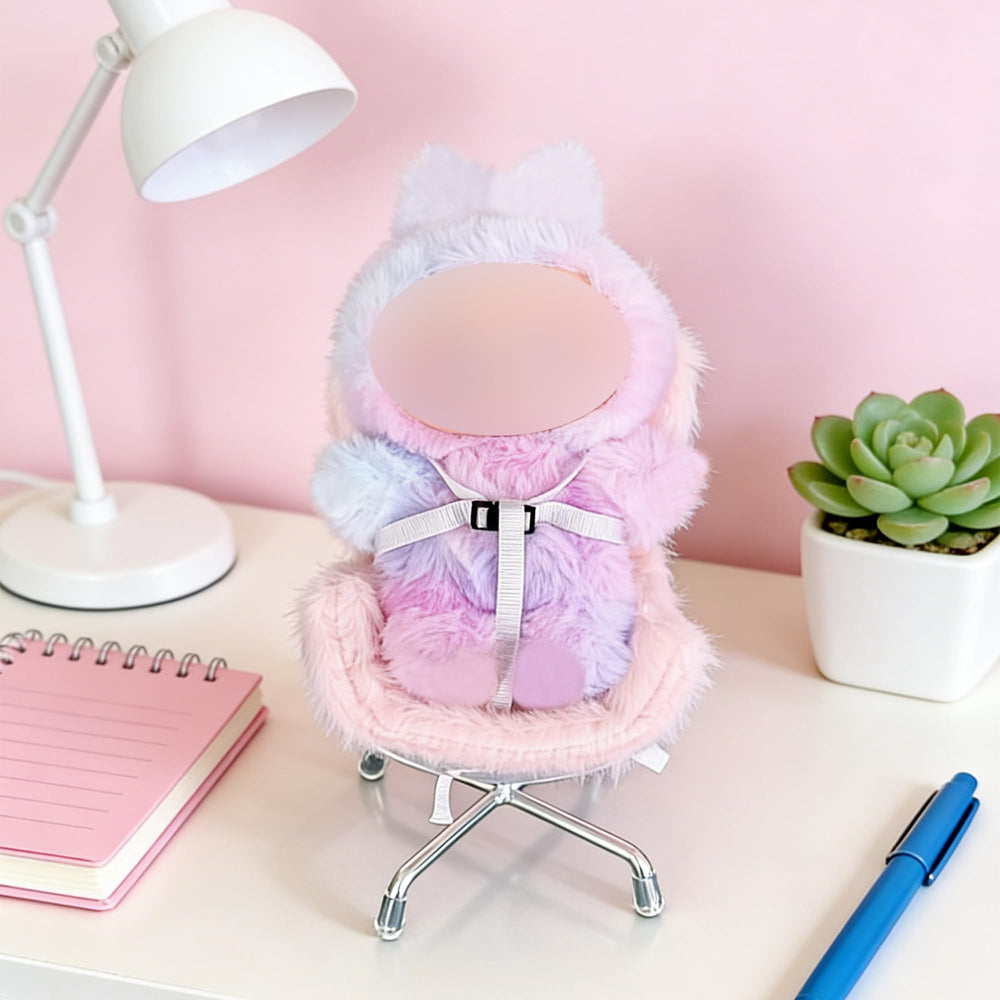 SwiftServ seat displayed with blind box dolls for playful setups