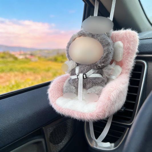 SwiftServ doll seat with soft furry cushion for cozy doll seating