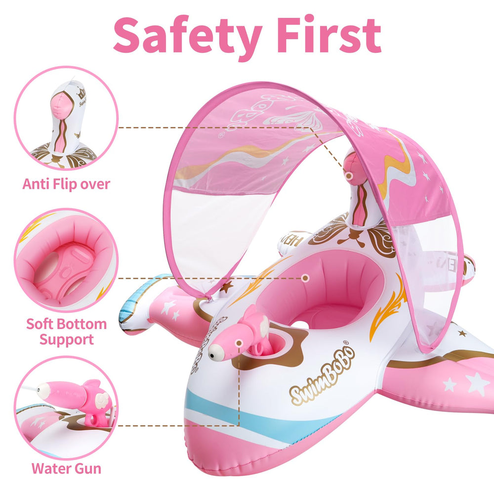 Swimbobo inflatable float folds compactly for trips and storage
