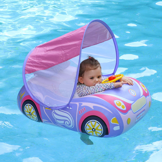 Swimbobo Toddler Car Float with steering wheel for engaging, safe water play.