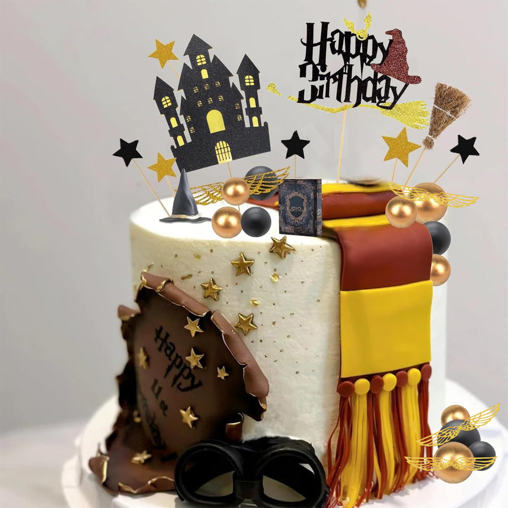 SWIMDOG wizard cake topper glasses decor enhances character theme and whimsical charm