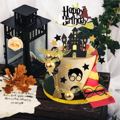 SWIMDOG wizard cake topper wings decor creates magical silhouettes for dramatic cake styling