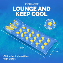Swimline 9035 78-inch by 28-inch surface provides ample lounging space