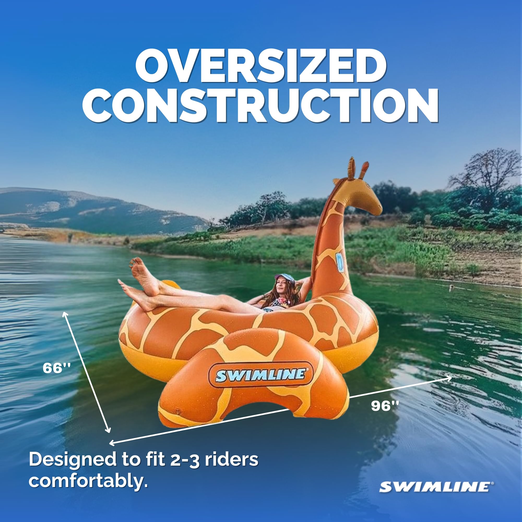 Swimline 90710 easy-inflation valves for quick setup.