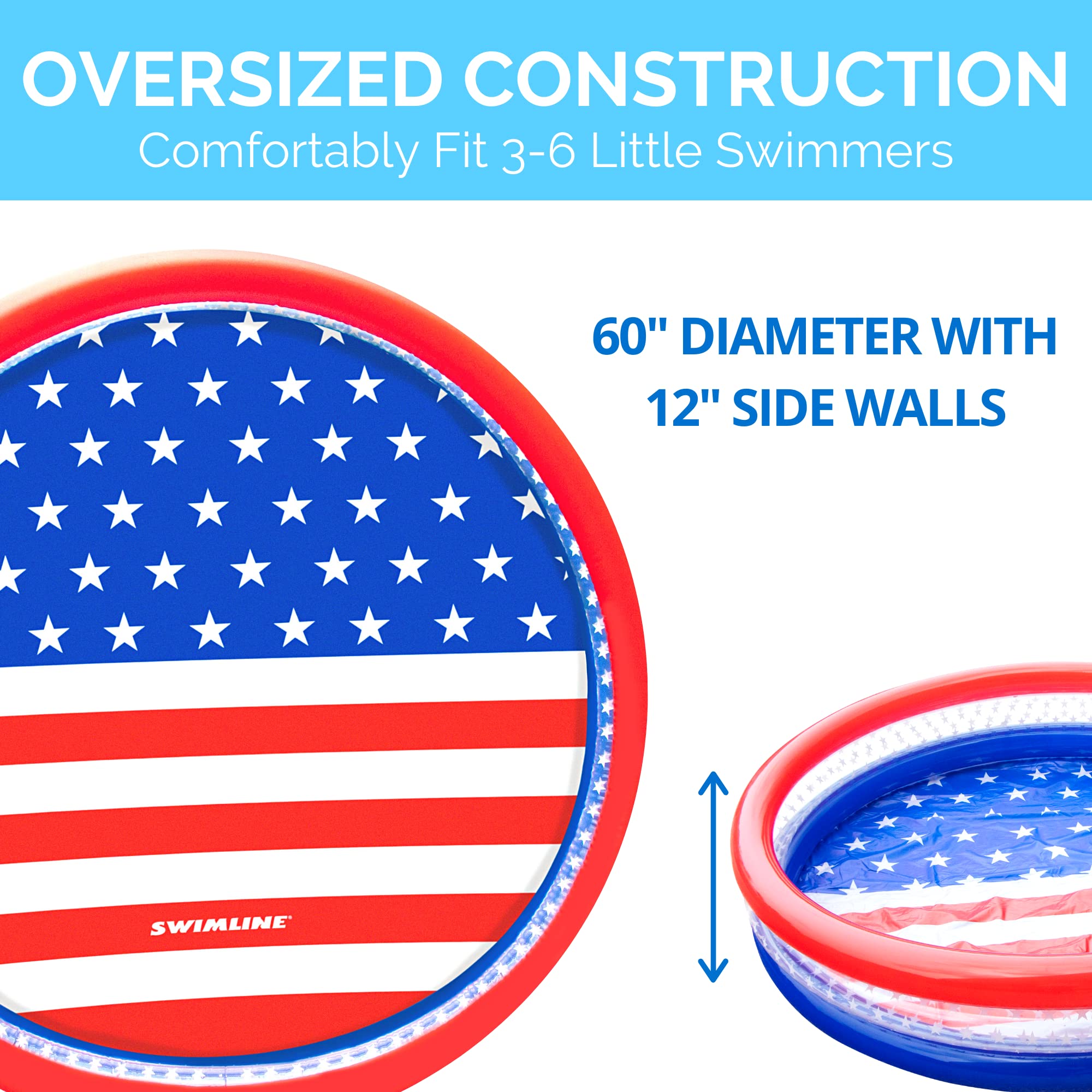 Kids enjoy water play with the Swimline Americana pool.