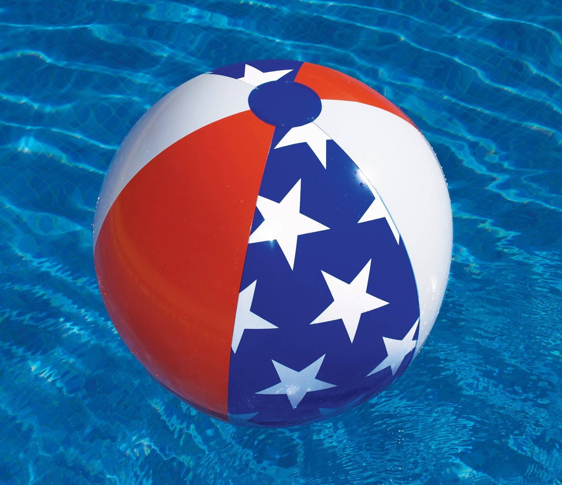 Swimline beach ball compact and easy to deflate for quick storage.
