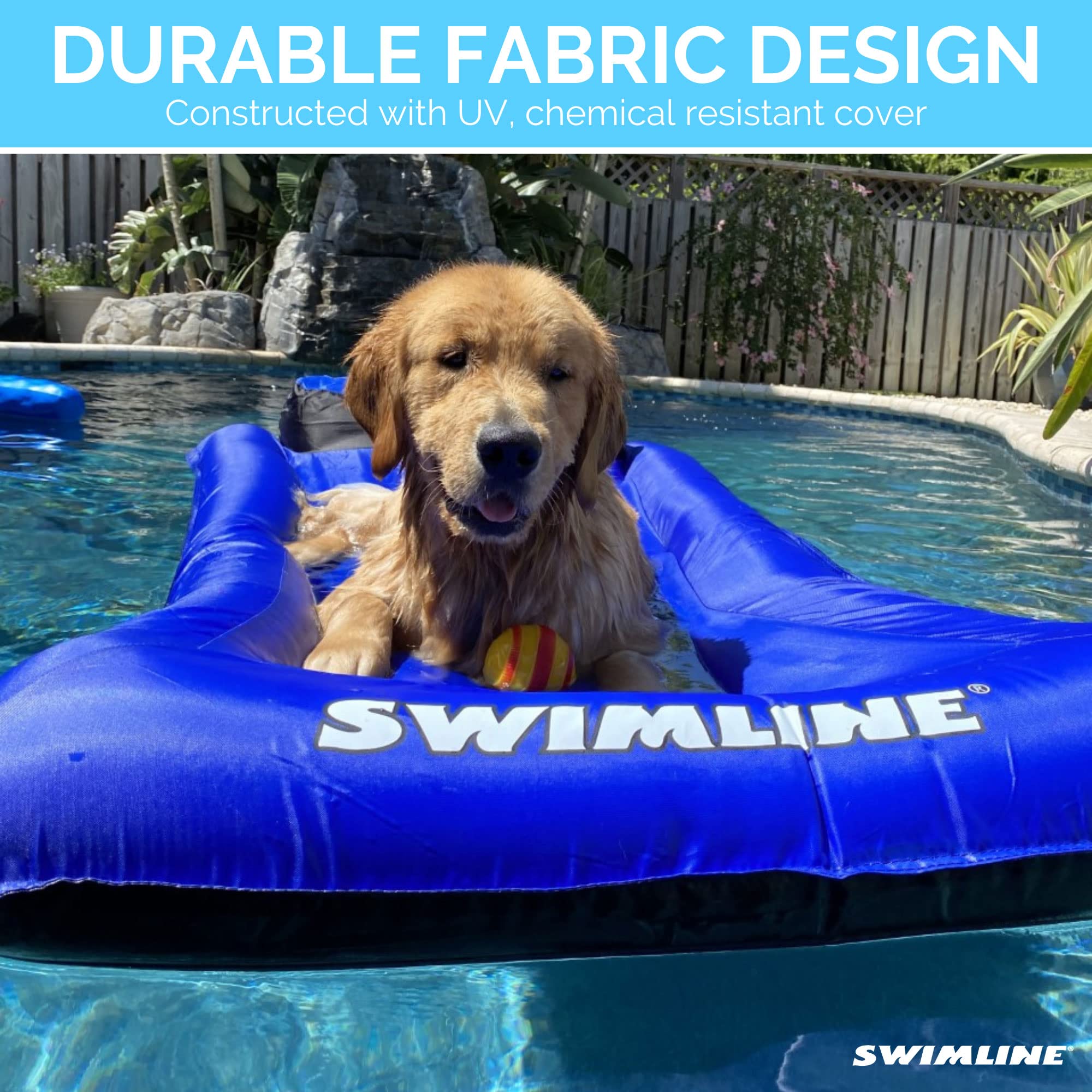 Swimline extra-spacious pool lounger offers room for friends