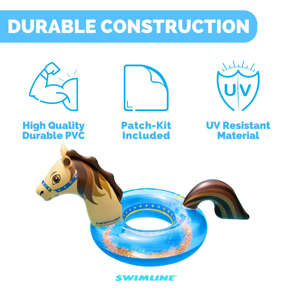 Swimline Glitter Hobby Horse pool ring cupholders for drinks