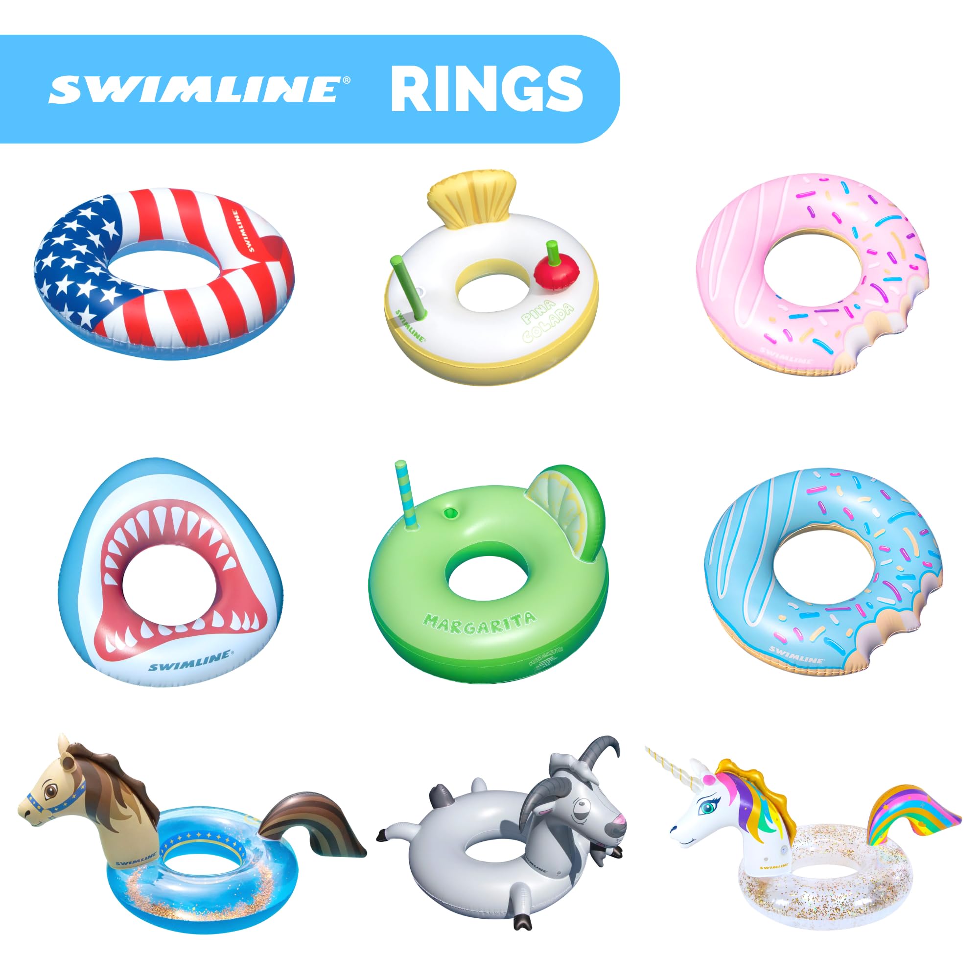 Swimline Glitter Hobby Horse pool ring in water use for lounging