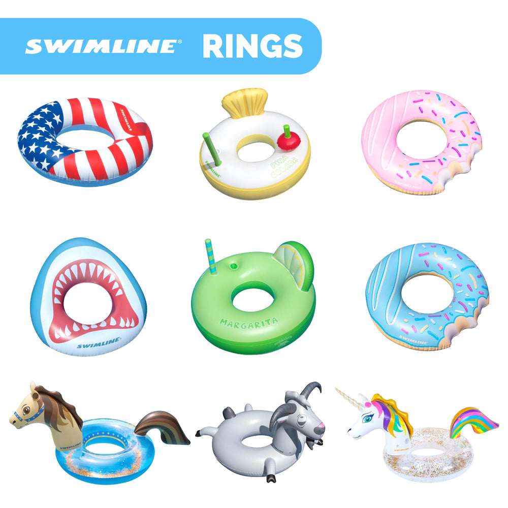 Swimline Glitter Hobby Horse pool ring in water use for lounging
