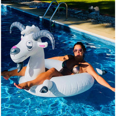 Gift-ready Swimline Goat Ring suited for pool lovers.
