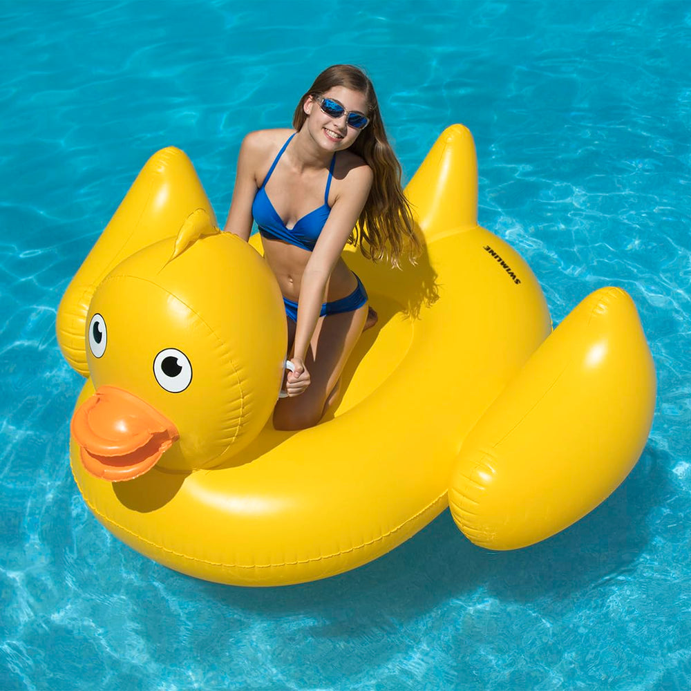 Swimline 90620 ducky float side profile highlighting stability