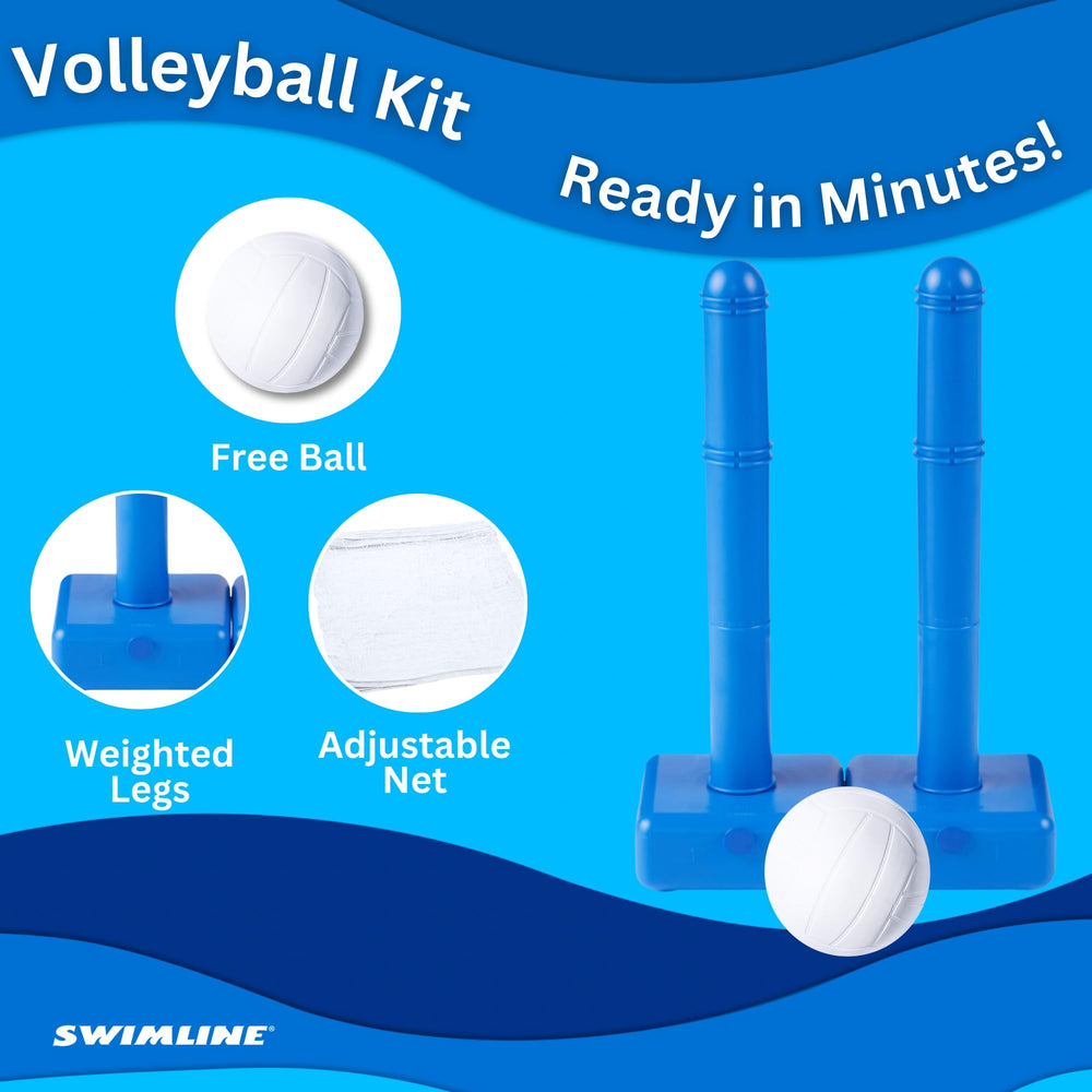 Swimline Original complete out-of-box set includes net, posts, and ball