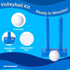 Swimline Original complete out-of-box set includes net, posts, and ball