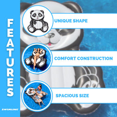 Oversized Swimline Panda float ready for shared relaxation.