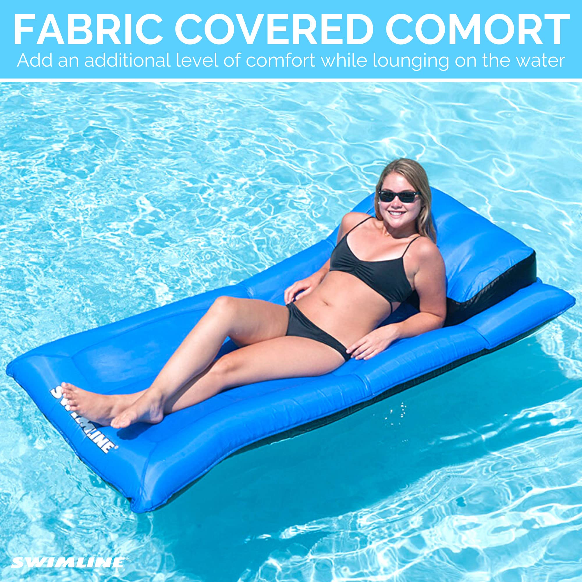 Swimline quick-dry fabric cover stays cool after water dips