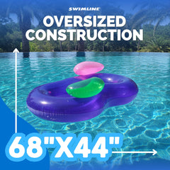 Swimline Side by Side Pool Lounger dimensions 68 x 44 x 20 inches for scale