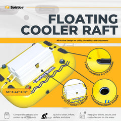 Swimline SOLSTICE cooler raft mesh base stabilizes your float on water.