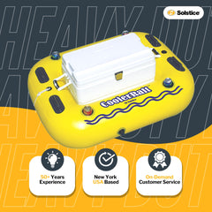 Swimline SOLSTICE cooler raft yellow color boosts water visibility.