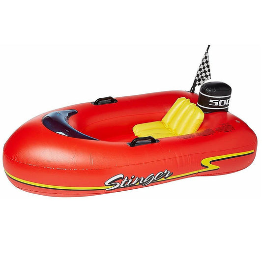 Swimline speedboat float 49 red front view for lounging and pool parties
