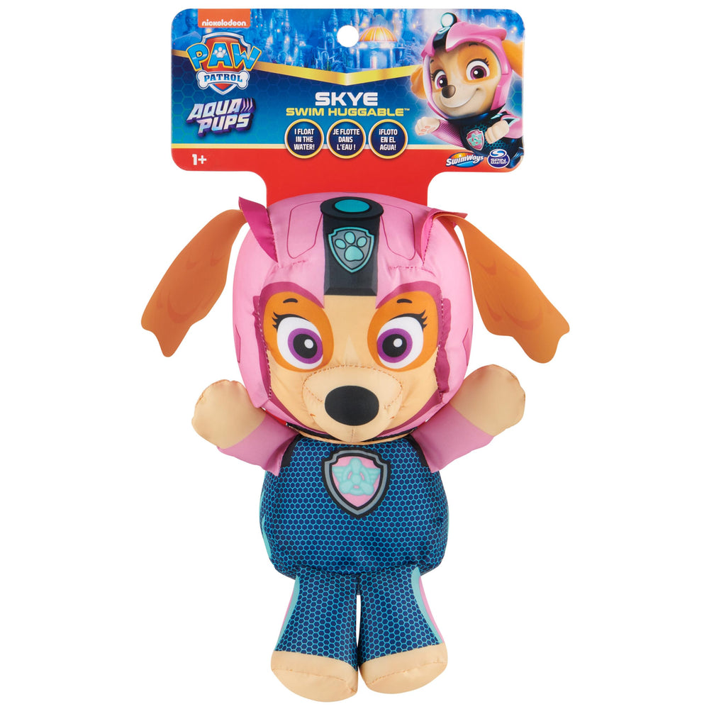 SwimWays AquaPups Skye ready for bath or pool time with cuddly design
