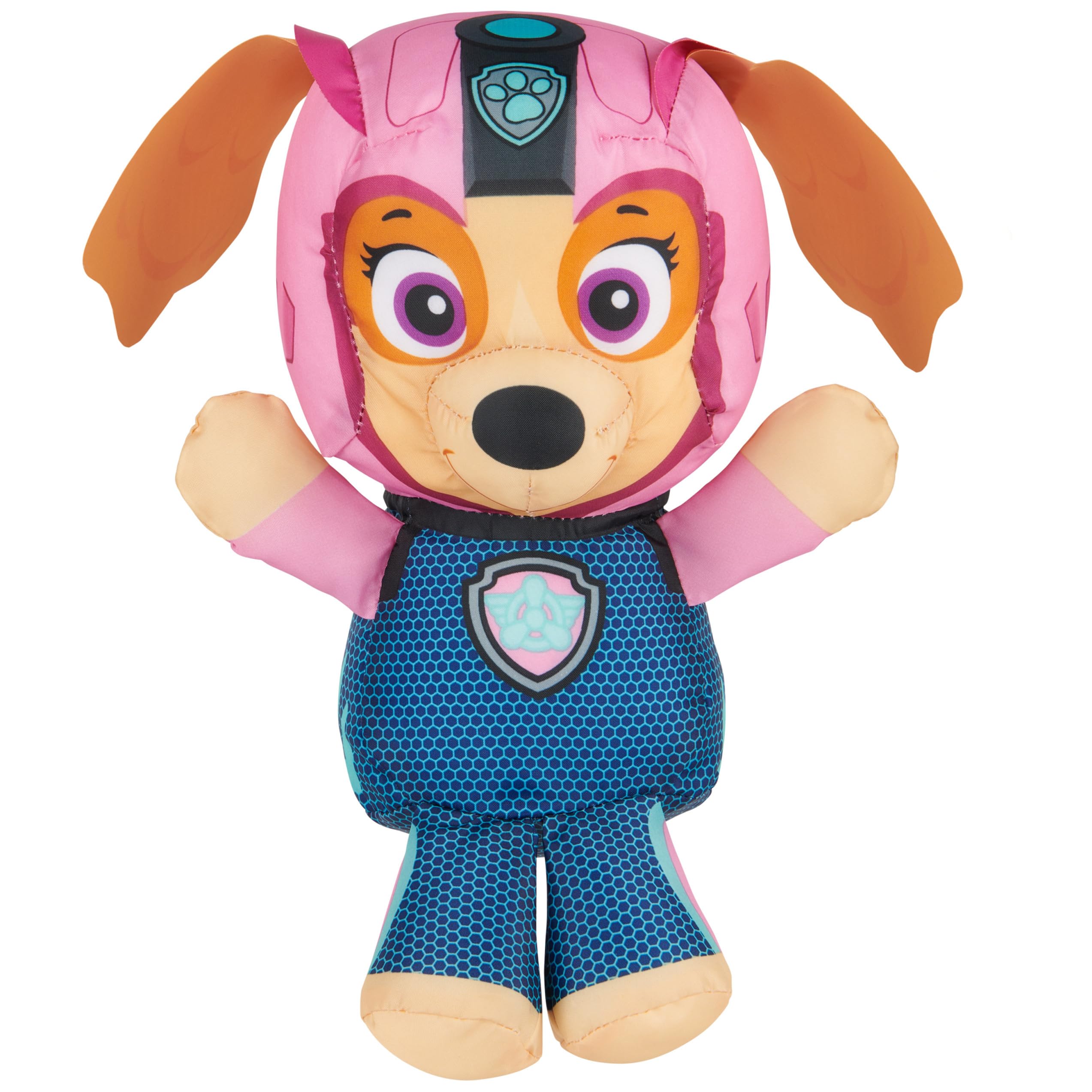 SwimWays AquaPups Skye floating plush beside water for pool adventures