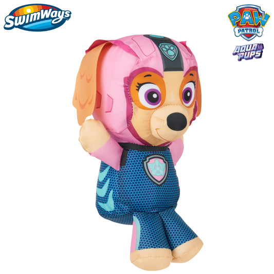 SwimWays AquaPups Skye in imaginative play with Paw Patrol theme