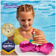SwimWays Ariel Dive N’ Surprise mermaid figure spirals upward for engaging underwater play.