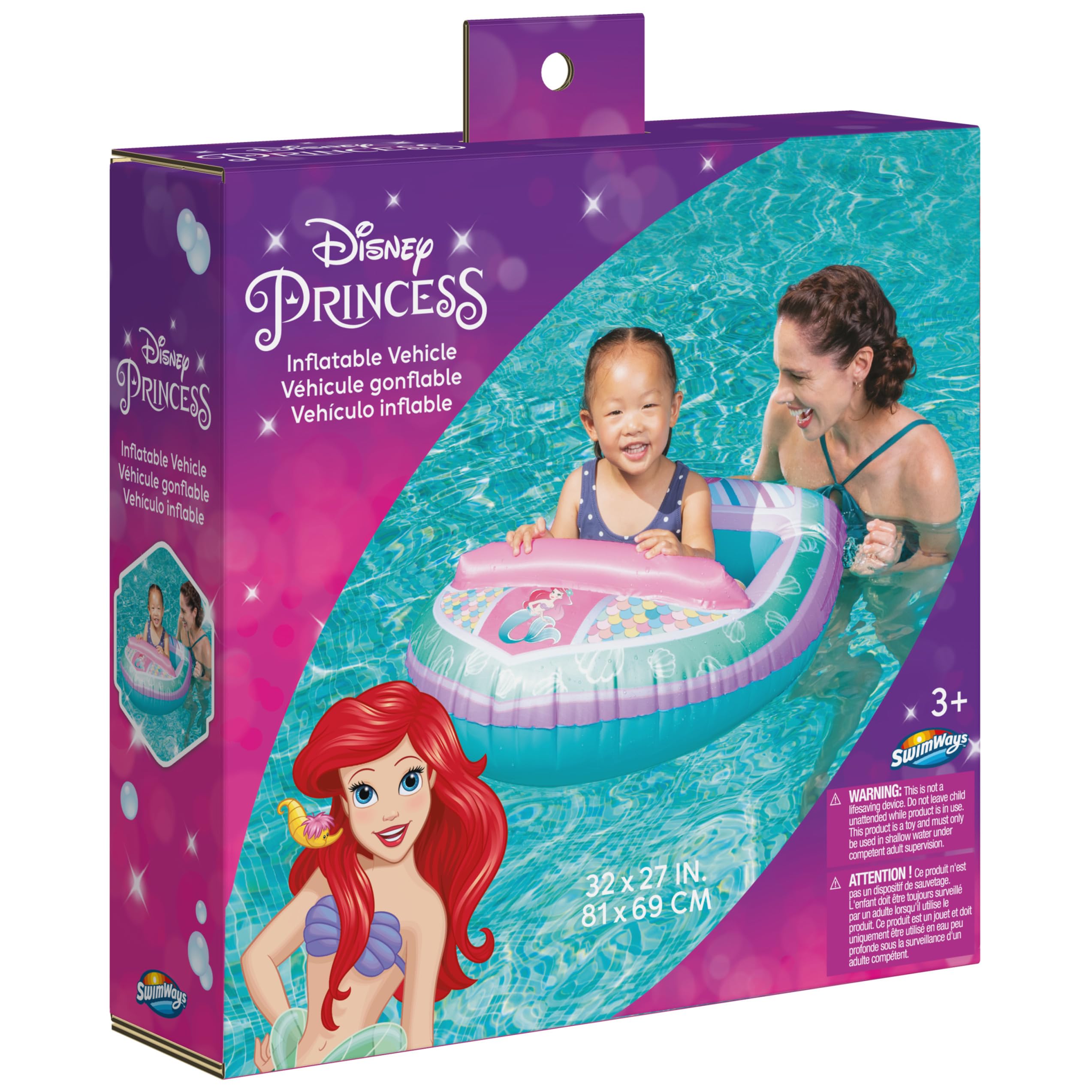 SwimWays Ariel inflatable boat included with purchase.