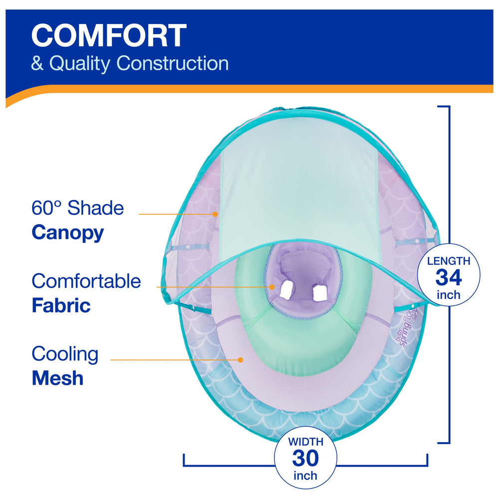 SwimWays Baby Spring Float Inner Spring for added balance.