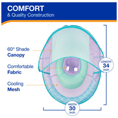 SwimWays Baby Spring Float Inner Spring for added balance.