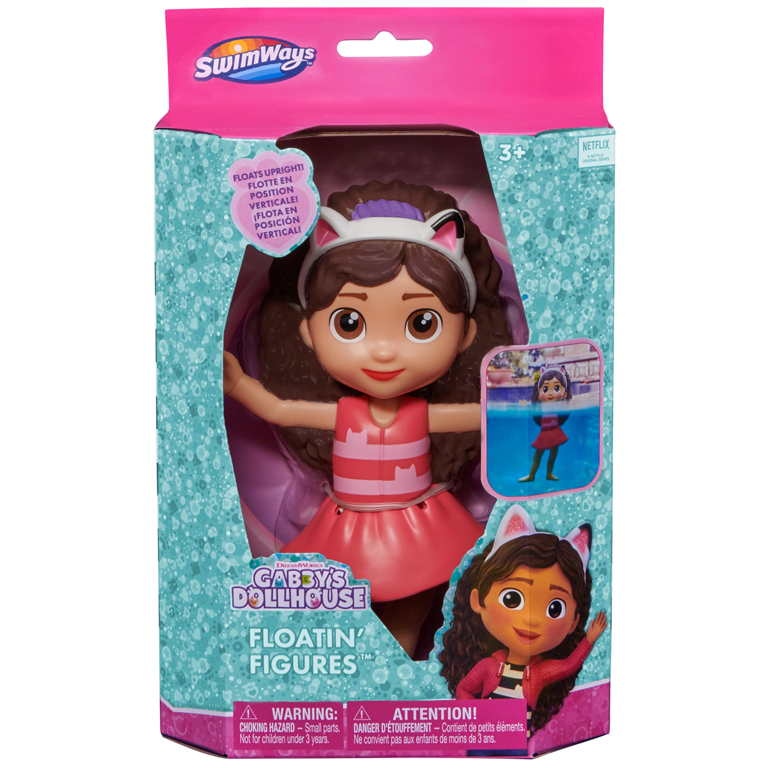 SwimWays Gabby’s Dollhouse figure for indoor and outdoor play sessions.
