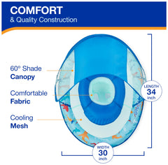 SwimWays Hyperflate Valve enables quick, easy inflation for stress-free setup.