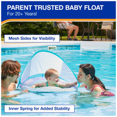 SwimWays Inner Spring Stability Edge keeps the float steady along the pool edge.