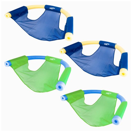 SwimWays mesh floating chair slings pack ready for group pool lounging