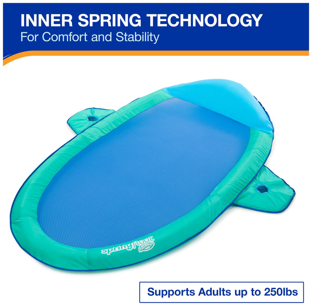 Inner spring design along the float's edge offers stability and comfort.
