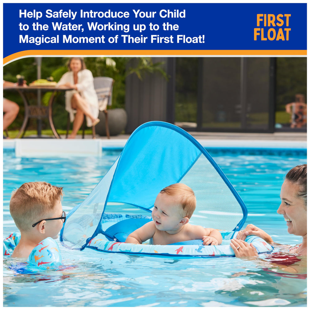 SwimWays Sun Canopy is removable to adapt to sun or shade preferences.