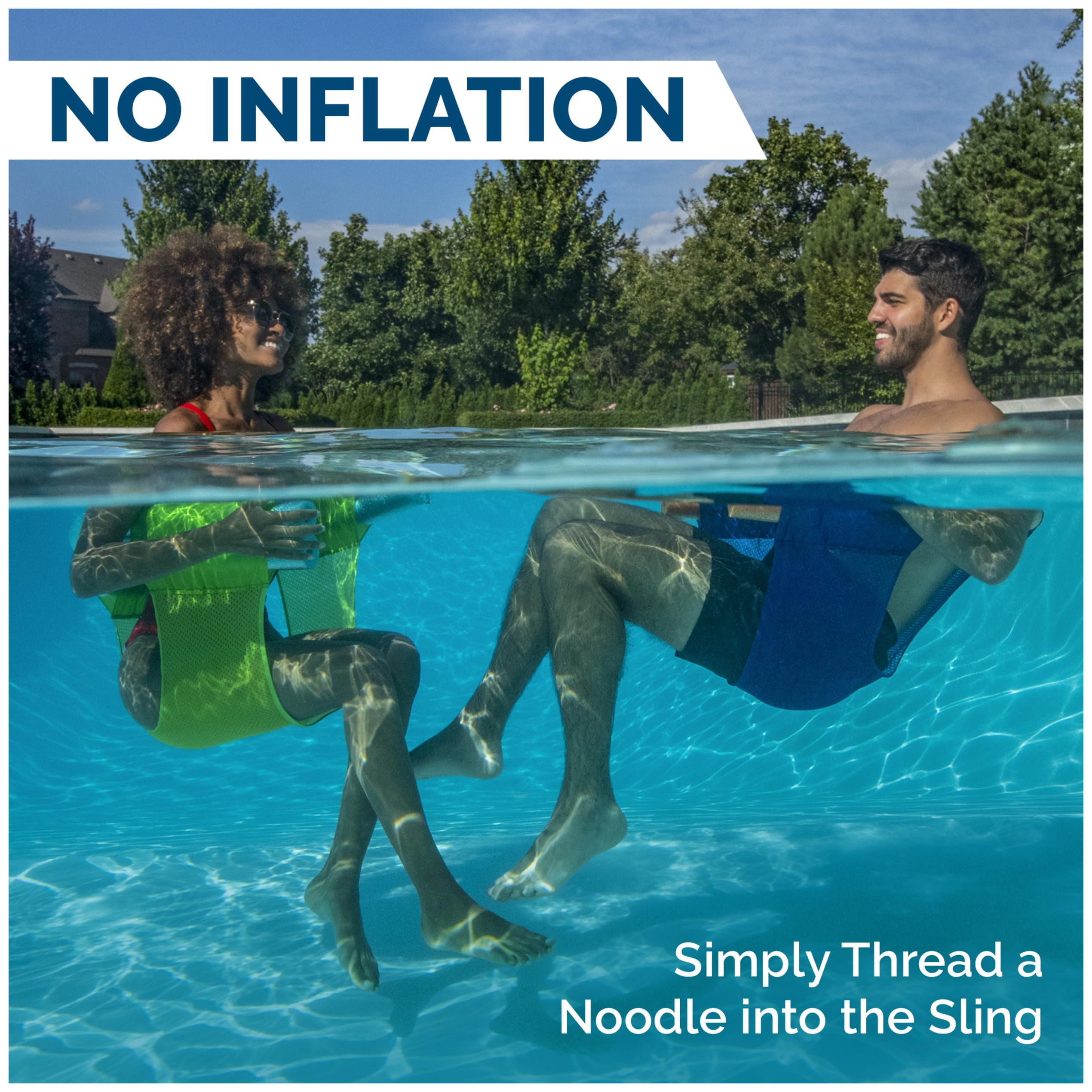 SwimWays sling threaded with a noodle to form a chair