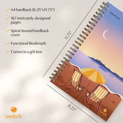 Switch Research Emotions Journal illustrated pages add visual inspiration to journaling.