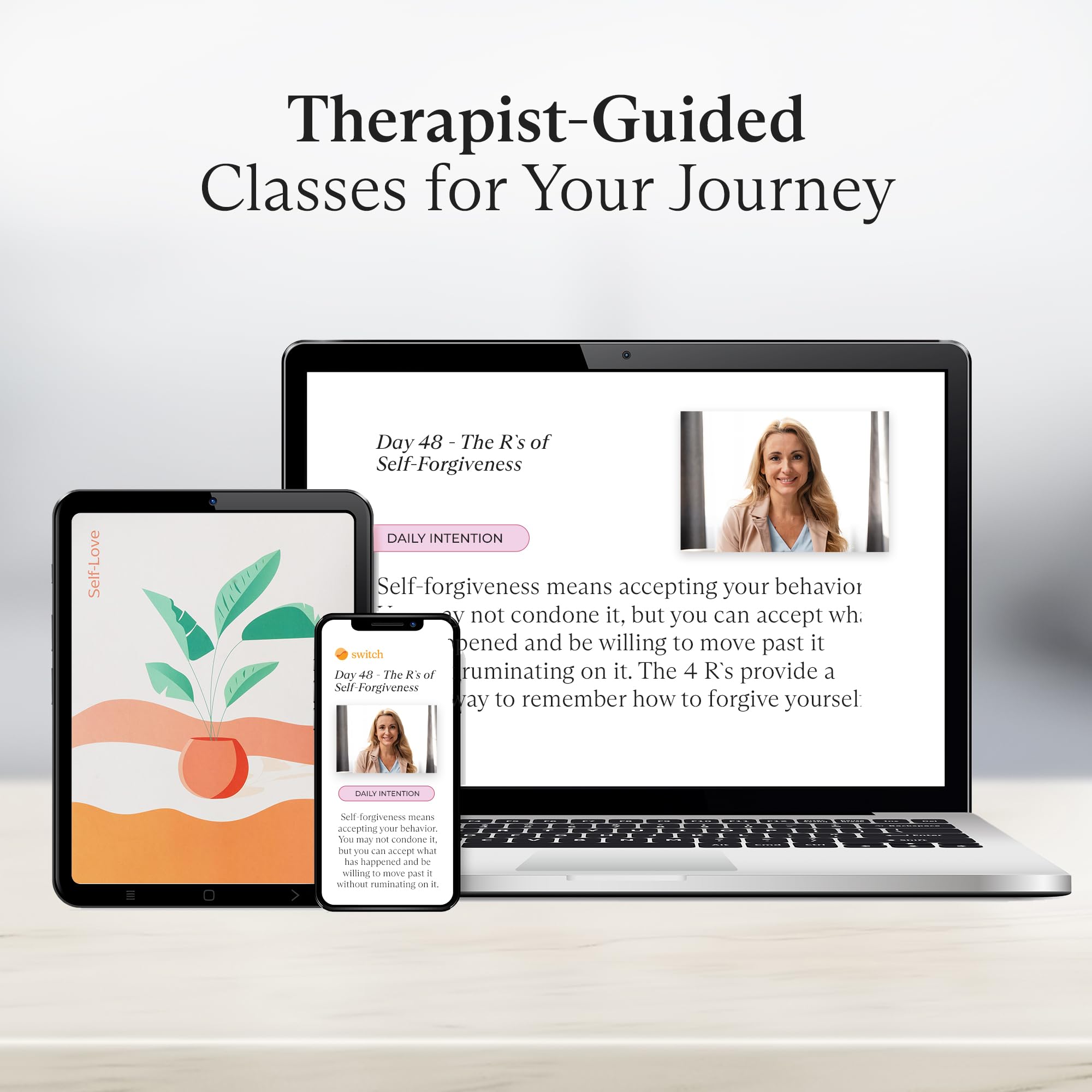 Switch Research Self-Love mindfulness activity fosters present-moment awareness.