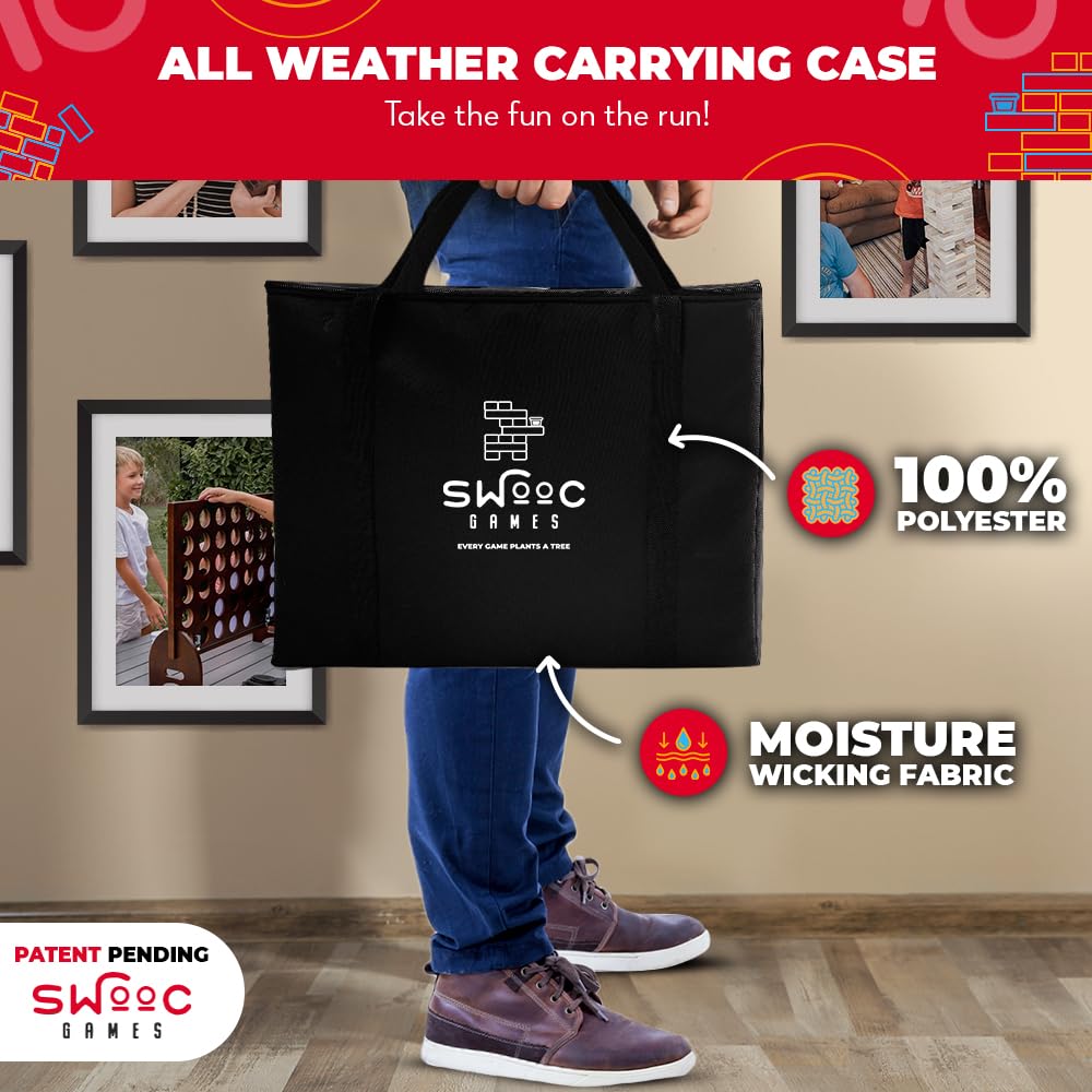 SWOOC Games sustainably sourced pine highlights eco-friendly design.