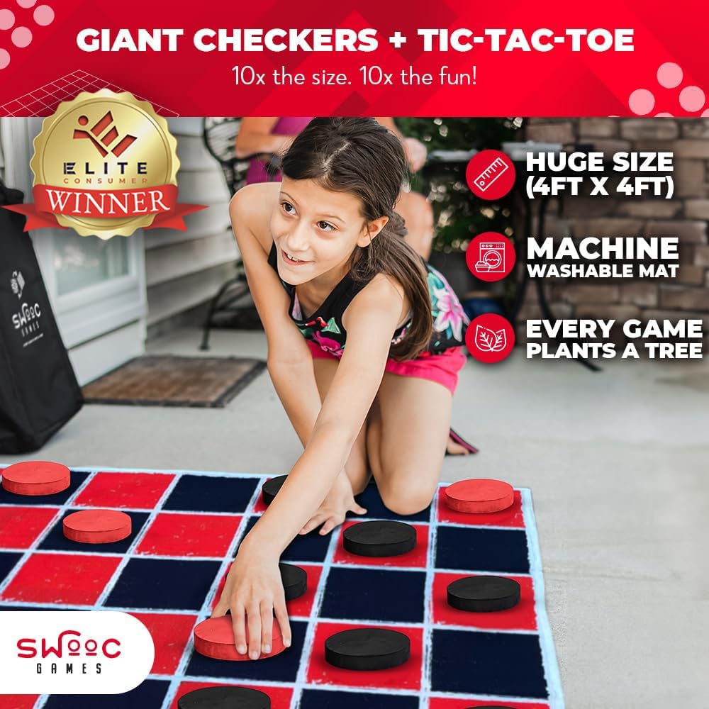SWOOC foam discs double as Xs and Os for life-size play