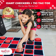 SWOOC foam discs double as Xs and Os for life-size play