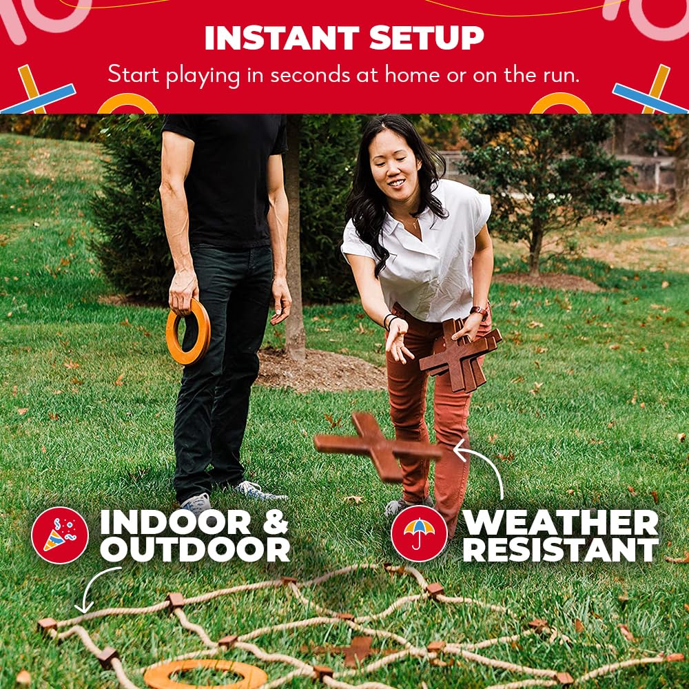SWOOC game board surface resists weather for durable outdoor adventures.